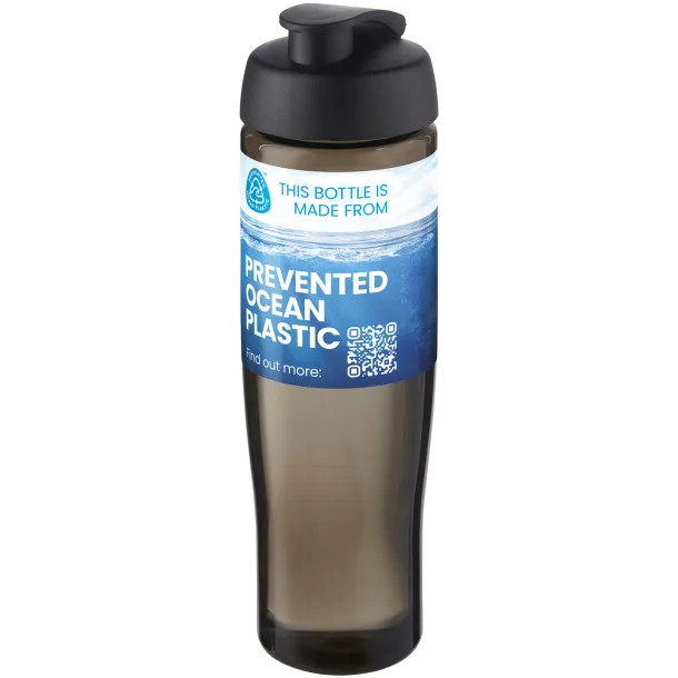 H2O Active® Eco Tempo 700 ml flip lid sport bottle Solid black Charcoal