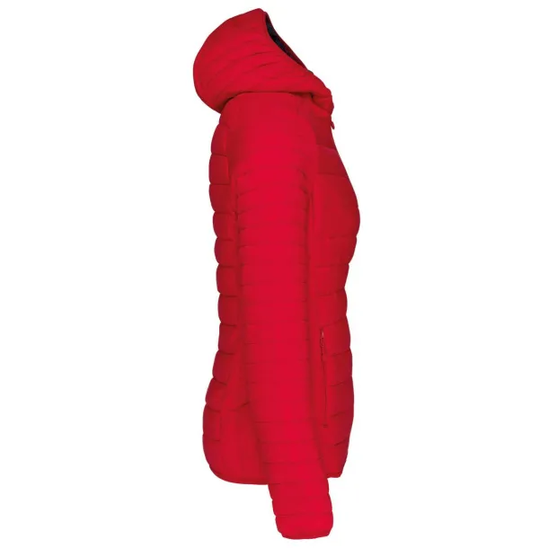  LADIES' LIGHTWEIGHT HOODED PADDED JACKET - Kariban Red