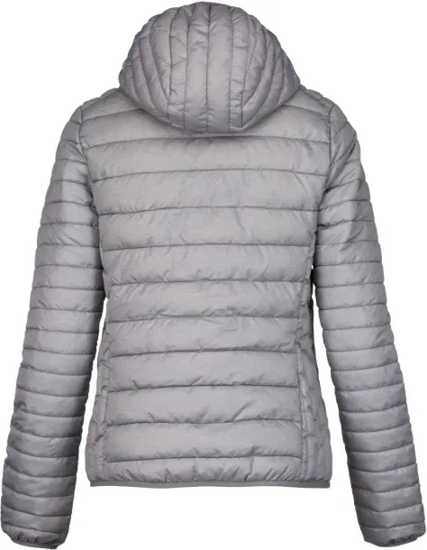  LADIES' LIGHTWEIGHT HOODED PADDED JACKET - Kariban Marl Silver