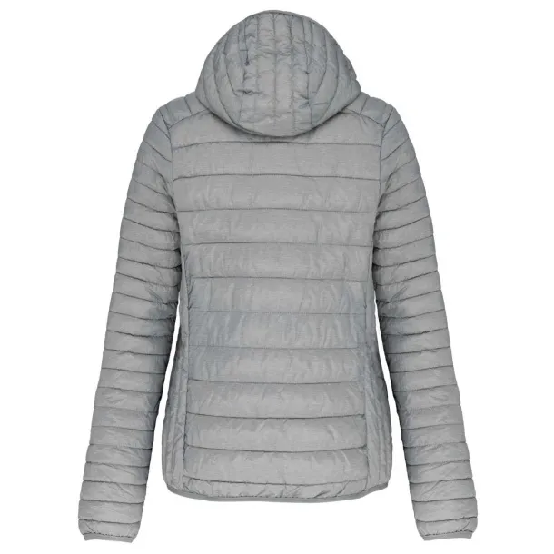  LADIES' LIGHTWEIGHT HOODED PADDED JACKET - Kariban Marl Silver