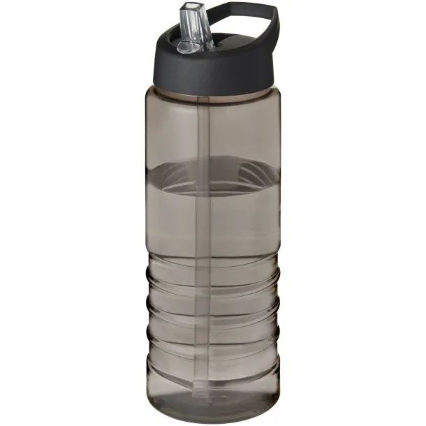 H2O Active® Eco Treble 750 ml spout lid sport bottle Charcoal Solid black