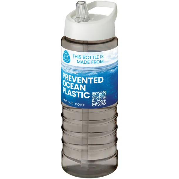 H2O Active® Eco Treble Sportska boca s poklopcem s izljevnikom, 750 ml Ugljen Bijela