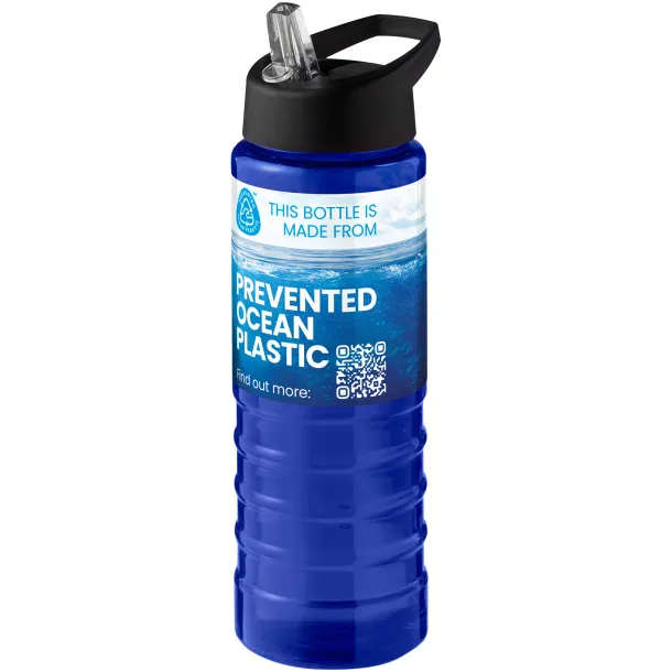 H2O Active® Eco Treble 750 ml spout lid sport bottle Blue Solid black