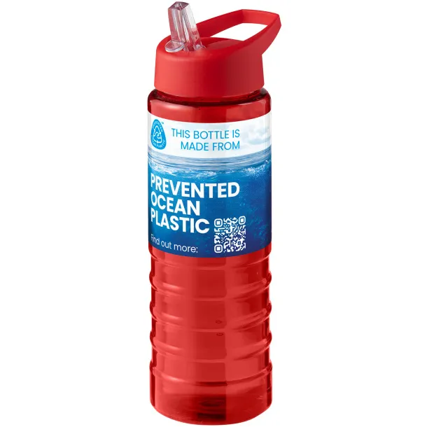 H2O Active® Eco Treble 750 ml spout lid sport bottle Red Red