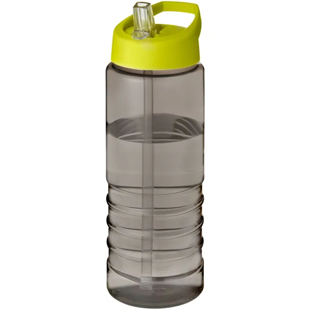 H2O Active® Eco Treble 750 ml spout lid sport bottle - Unbranded Charcoal Lime