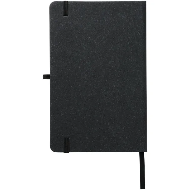 Atlana leather pieces notebook - Marksman Solid black