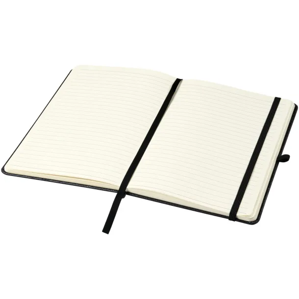 Atlana leather pieces notebook - Marksman Solid black