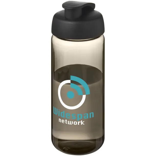 H2O Active® Octave Tritan™ 600 ml flip lid sport bottle - Unbranded Charcoal Solid black