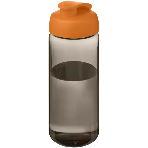 H2O Active® Octave Tritan™ 600 ml flip lid sport bottle - Unbranded Charcoal Orange