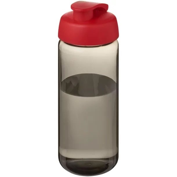 H2O Active® Octave Tritan™ 600 ml flip lid sport bottle - Unbranded Charcoal Red