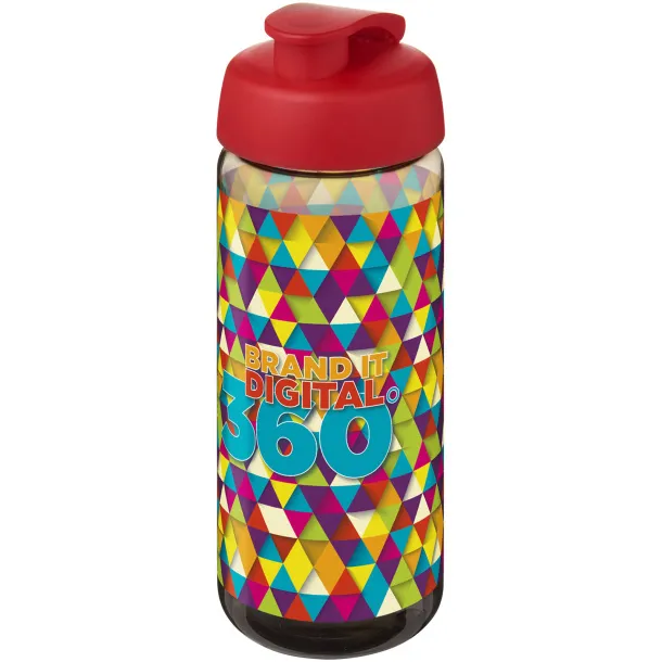 H2O Active® Octave Tritan™ 600 ml flip lid sport bottle Charcoal Red