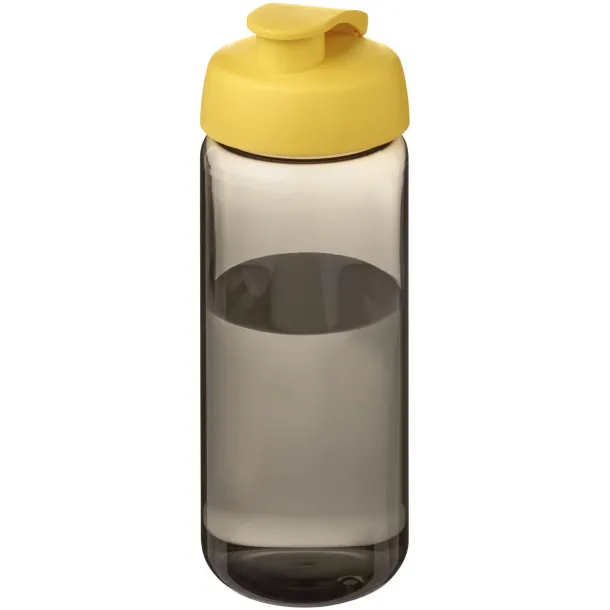 H2O Active® Octave Tritan™ 600 ml flip lid sport bottle - Unbranded Charcoal Yellow