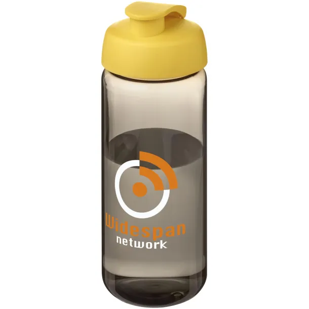 H2O Active® Octave Tritan™ 600 ml flip lid sport bottle - Unbranded Charcoal Yellow