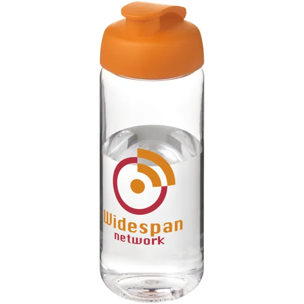 H2O Active® Octave Tritan™ 600 ml flip lid sport bottle - Unbranded White Orange