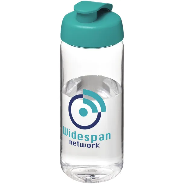 H2O Active® Octave Tritan™ 600 ml flip lid sport bottle - Unbranded White Aqua blue