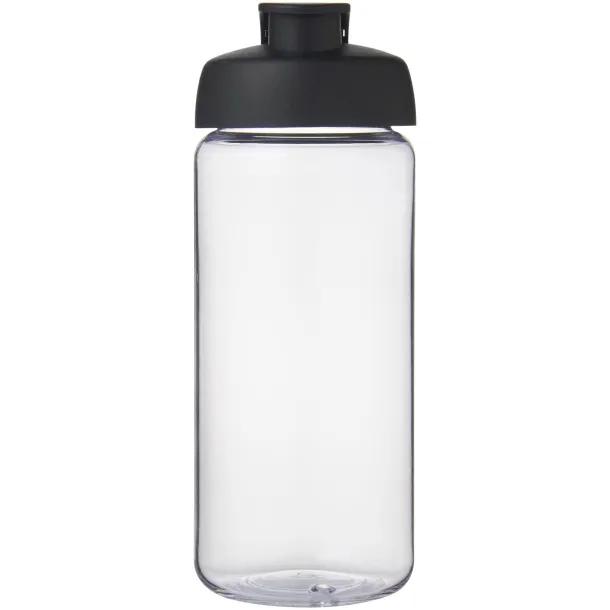 H2O Active® Octave Tritan™ 600 ml flip lid sport bottle - Unbranded White Solid black