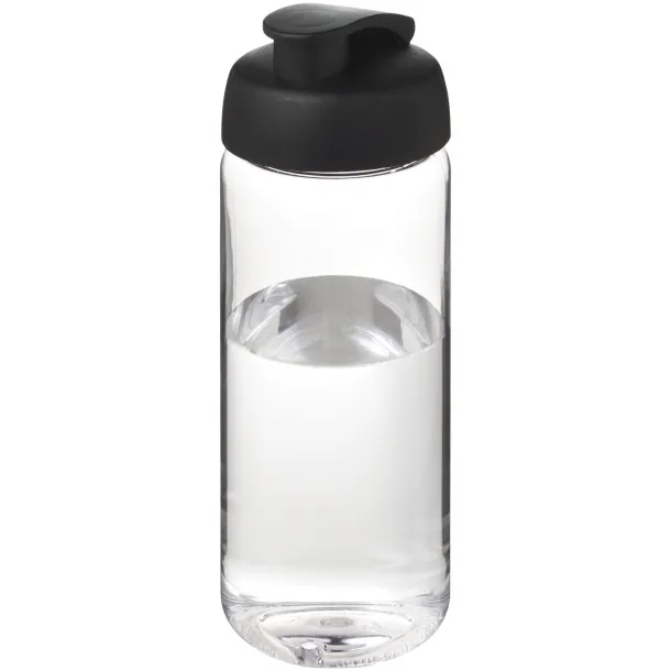 H2O Active® Octave Tritan™ 600 ml flip lid sport bottle - Unbranded White Solid black