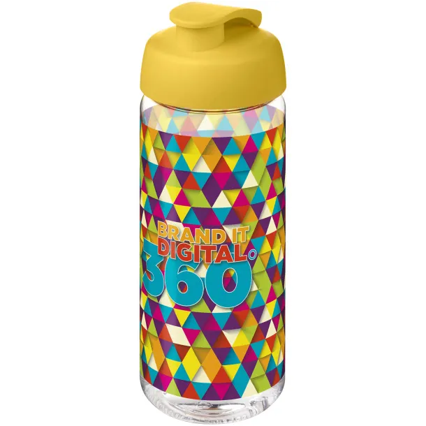 H2O Active® Octave Tritan™ 600 ml flip lid sport bottle - Unbranded White Yellow