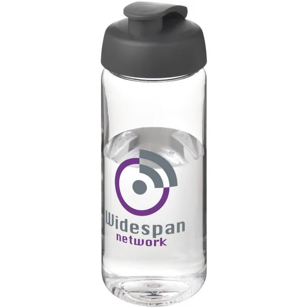 H2O Active® Octave Tritan™ 600 ml flip lid sport bottle - Unbranded White Grey