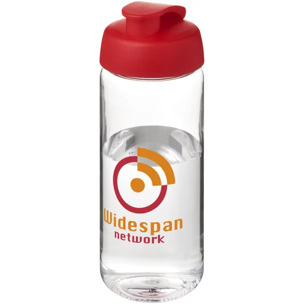 H2O Active® Octave Tritan™ 600 ml flip lid sport bottle - Unbranded White Red