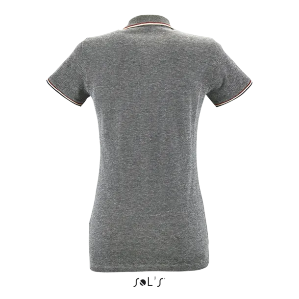  Ženska siva polo majica kratkih rukava - SOL'S Heather Black
