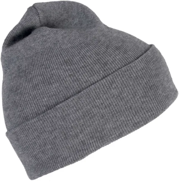  BEANIE WITH TURN-UP - K-UP Off Grey