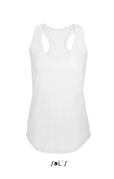 SOL'S MOKA WOMEN’S RACER BACK TANK TOP - SOL'S White