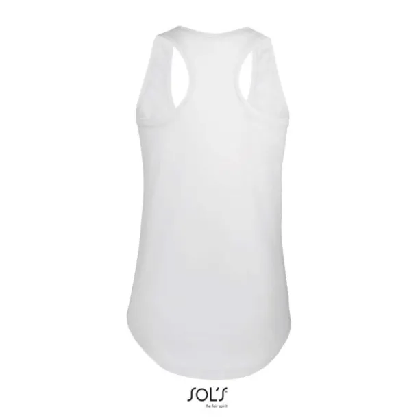 SOL'S MOKA WOMEN’S RACER BACK TANK TOP - SOL'S White