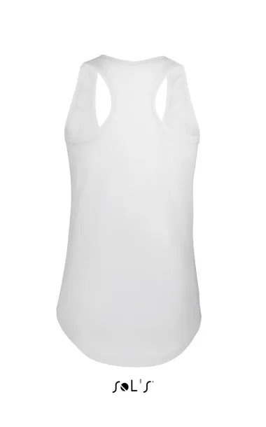 SOL'S MOKA WOMEN’S RACER BACK TANK TOP - SOL'S White