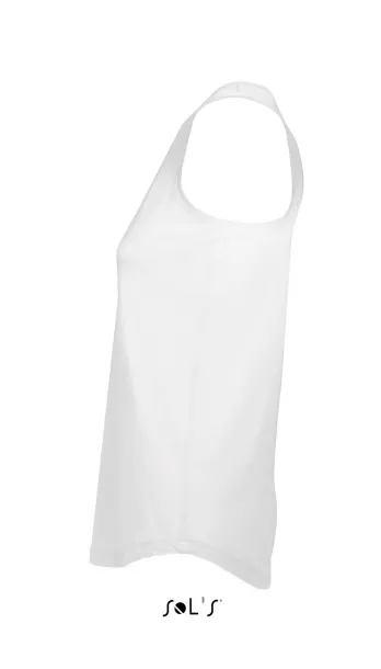 SOL'S MOKA WOMEN’S RACER BACK TANK TOP - SOL'S White