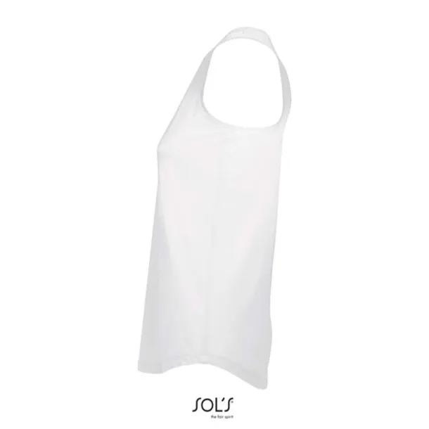 SOL'S MOKA WOMEN’S RACER BACK TANK TOP - SOL'S White