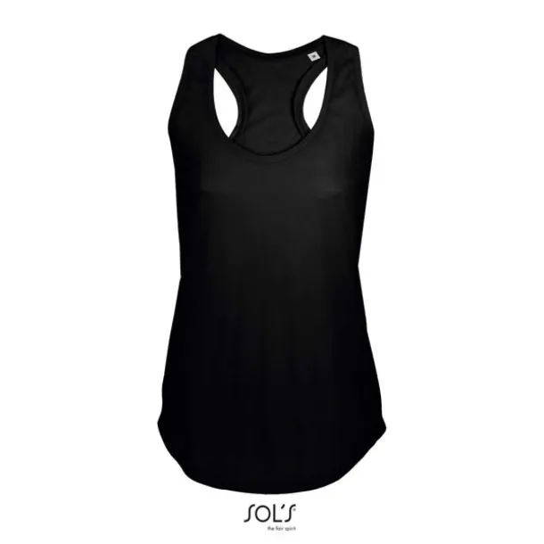 SOL'S MOKA WOMEN’S RACER BACK TANK TOP - SOL'S Black