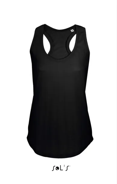 SOL'S MOKA WOMEN’S RACER BACK TANK TOP - SOL'S Black