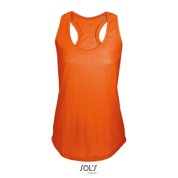 SOL'S MOKA WOMEN’S RACER BACK TANK TOP - SOL'S Burnt Orange