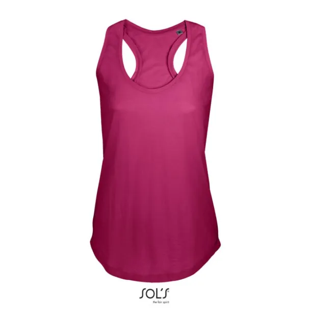 SOL'S MOKA WOMEN’S RACER BACK TANK TOP - SOL'S Raspberry