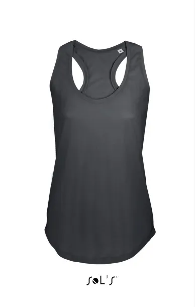 SOL'S MOKA WOMEN’S RACER BACK TANK TOP - SOL'S Tamno siva