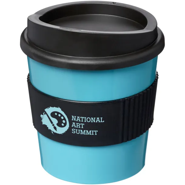 Americano® primo 250 ml tumbler with grip - Unbranded Aqua blue Solid black