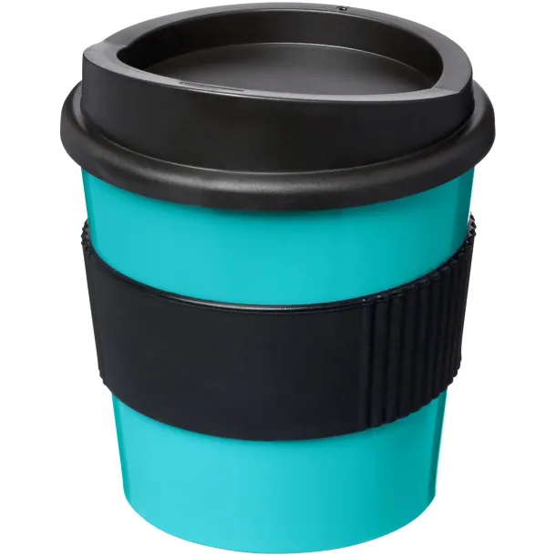 Americano® primo 250 ml tumbler with grip - Unbranded Aqua blue Solid black