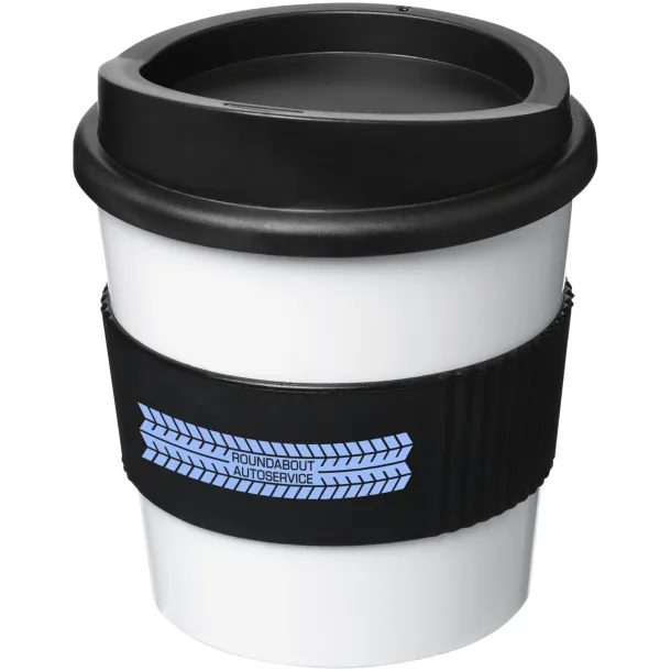 Americano® primo 250 ml tumbler with grip - Unbranded White Solid black