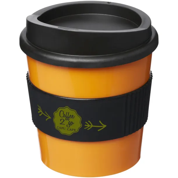 Americano® primo 250 ml tumbler with grip - Unbranded Orange Solid black