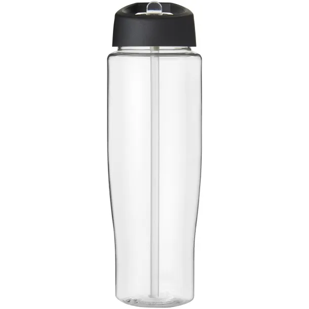 H2O Tempo® 700 ml spout lid sport bottle - Unbranded White Solid black