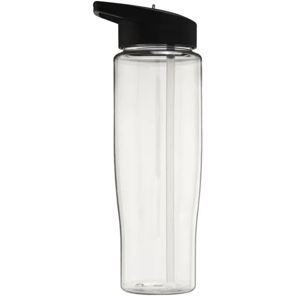 H2O Tempo® 700 ml spout lid sport bottle - Unbranded White Solid black