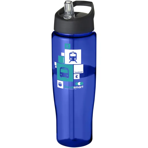 H2O Tempo® 700 ml spout lid sport bottle Blue Solid black