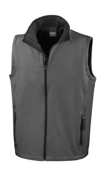  Men's Printable Softshell Bodywarmer - Result Core Charcoal Black