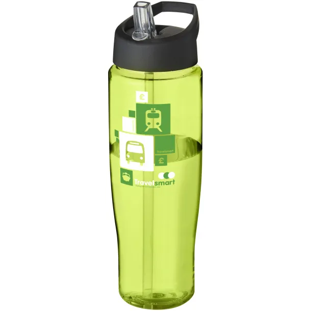 H2O Tempo® 700 ml spout lid sport bottle Lime Solid black