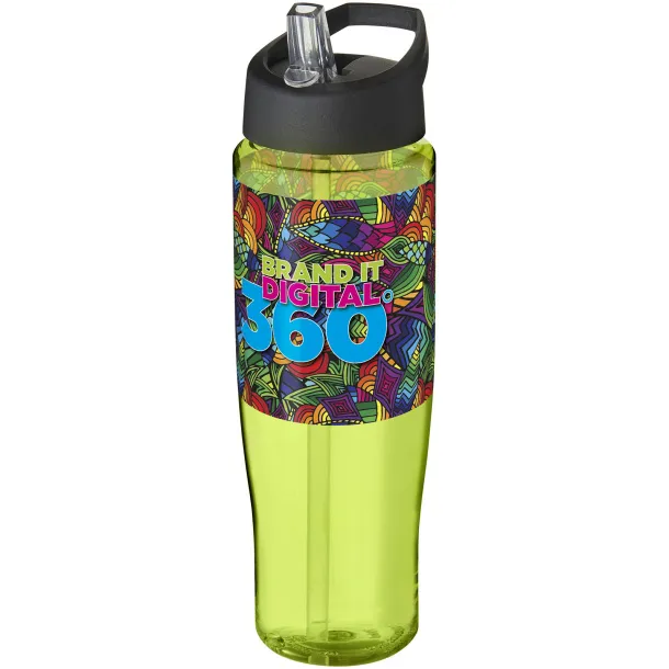 H2O Tempo® 700 ml spout lid sport bottle Lime Solid black