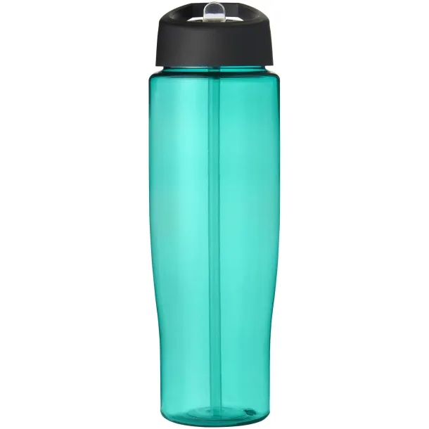 H2O Tempo® 700 ml spout lid sport bottle Aqua blue Solid black