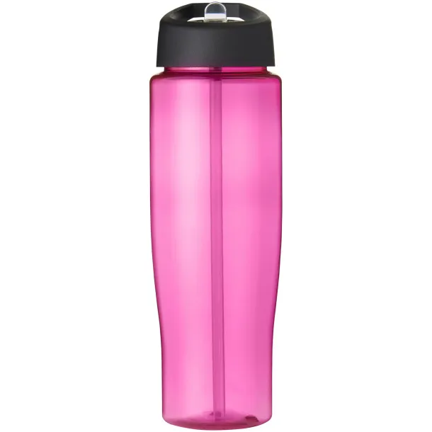 H2O Tempo® 700 ml spout lid sport bottle - Unbranded Transparent pink Solid black