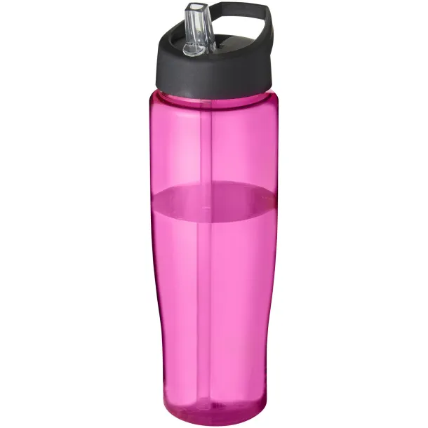 H2O Tempo® 700 ml spout lid sport bottle Transparent pink Solid black