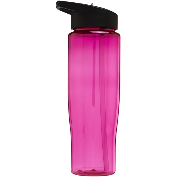 H2O Tempo® 700 ml spout lid sport bottle Transparent pink Solid black